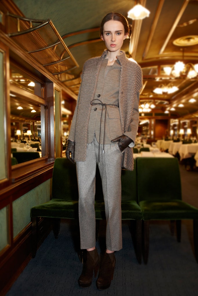 gray tailored blazer and pants