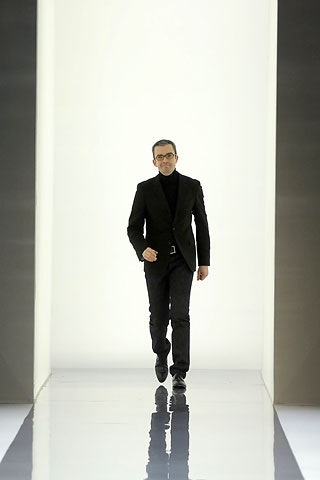 black tailored suit