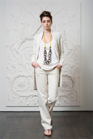 white blouse beige pants coat