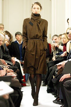 brown fitted midi dress