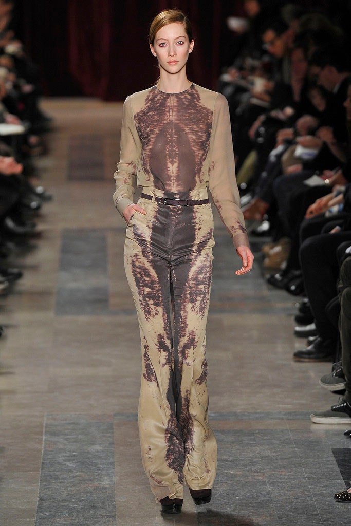 beige brown printed fitted jumpsuit