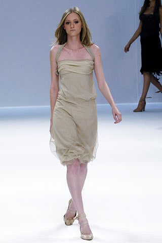 beige silk halter dress