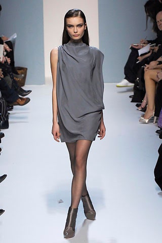 gray silk sleeveless mini dress