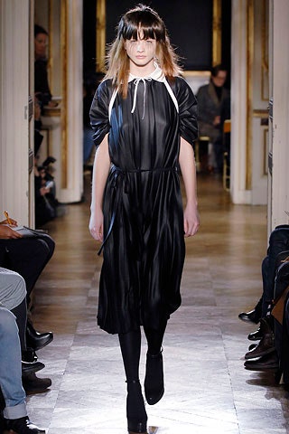 black silk pleated midi dress