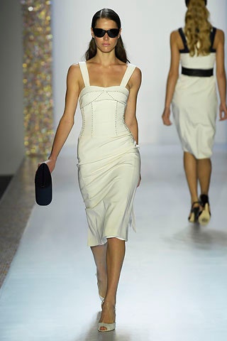 fitted white silk midi dress