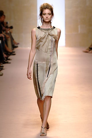 beige silk sleeveless dress