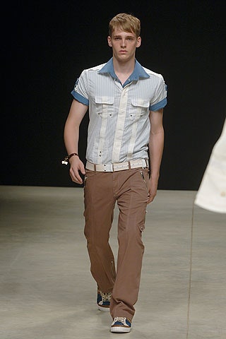 brown cotton relaxed cargo pants