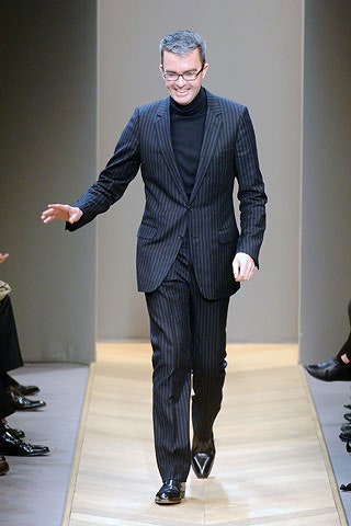 black striped tailored suit