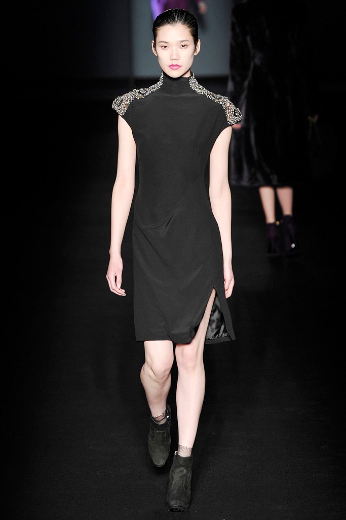 black silk sleeveless dress