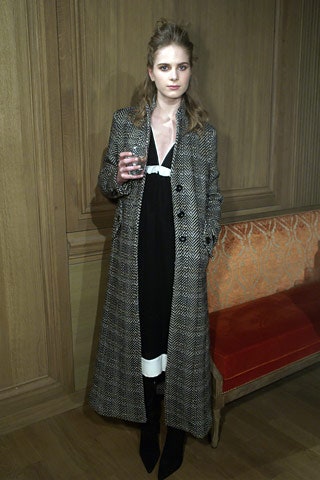 black silk midi dress with coat