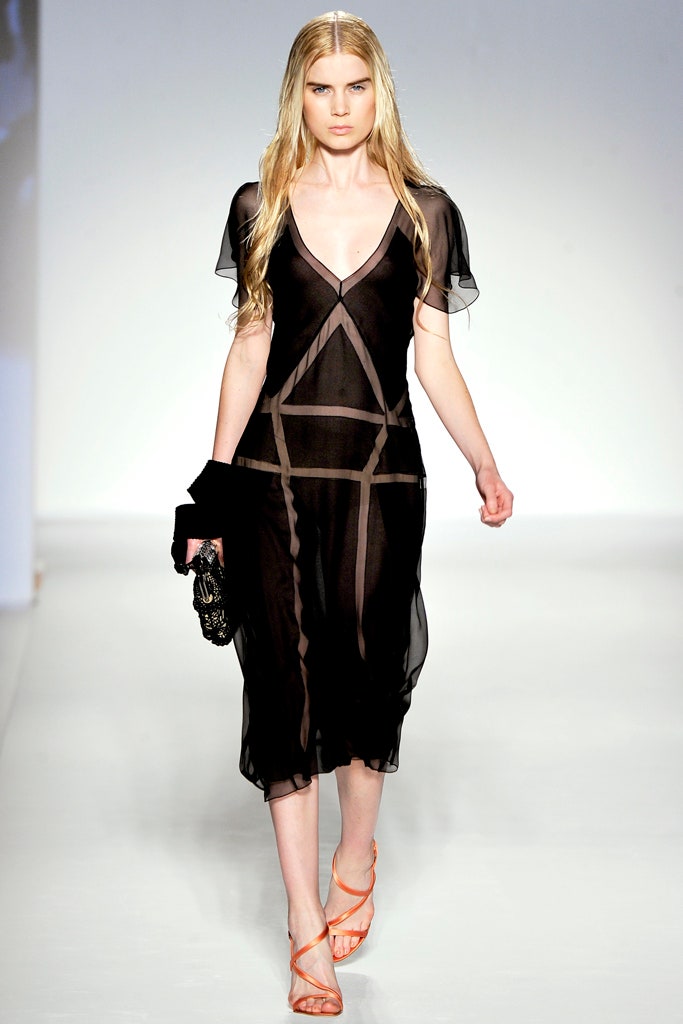 black sheer midi dress with strappy shoes