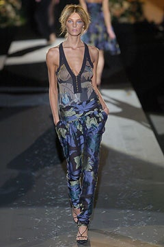 multi-colored silk top and pants