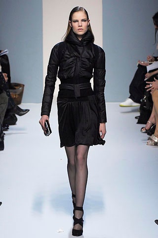 black silk long-sleeve collared structured zippered jacket