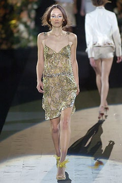 gold green embroidered mini dress