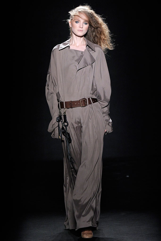 brown silk relaxed jumpsuit