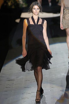 black silk sleeveless dress