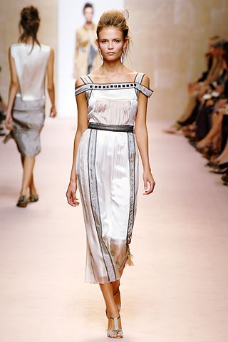white gray pleated midi dress
