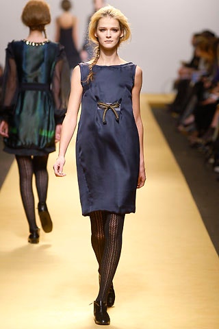 blue silk sleeveless dress