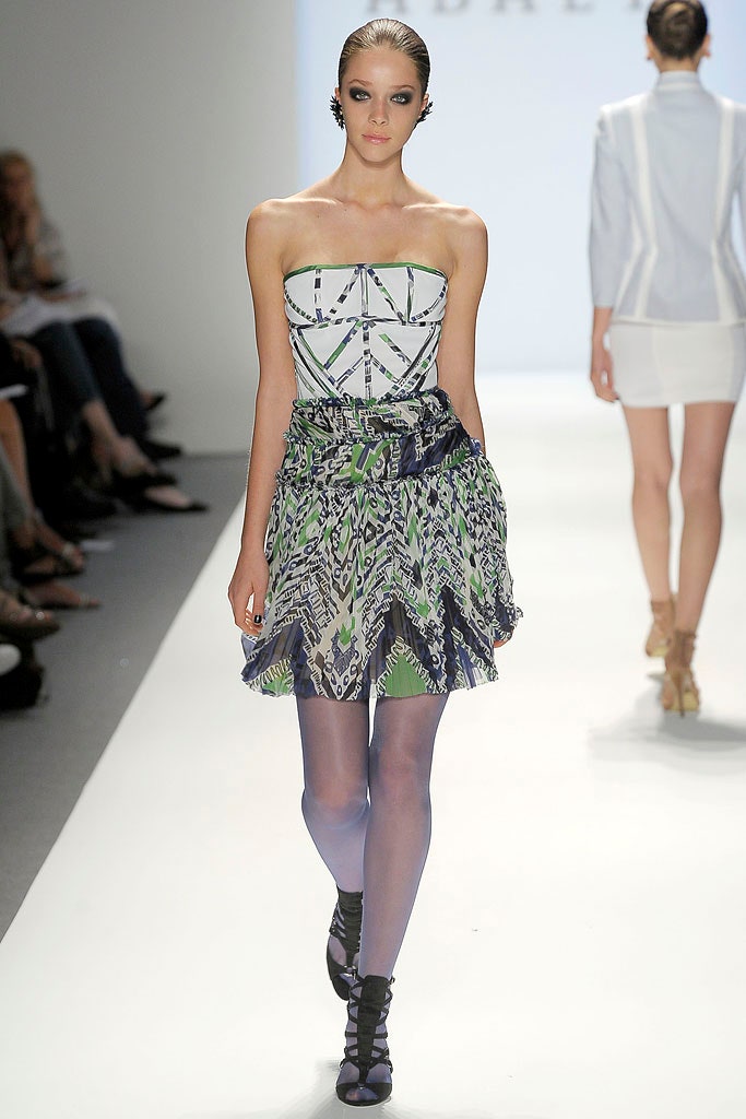 strapless pleated mini dress