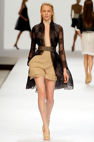 black chiffon long-sleeve relaxed sheer coat