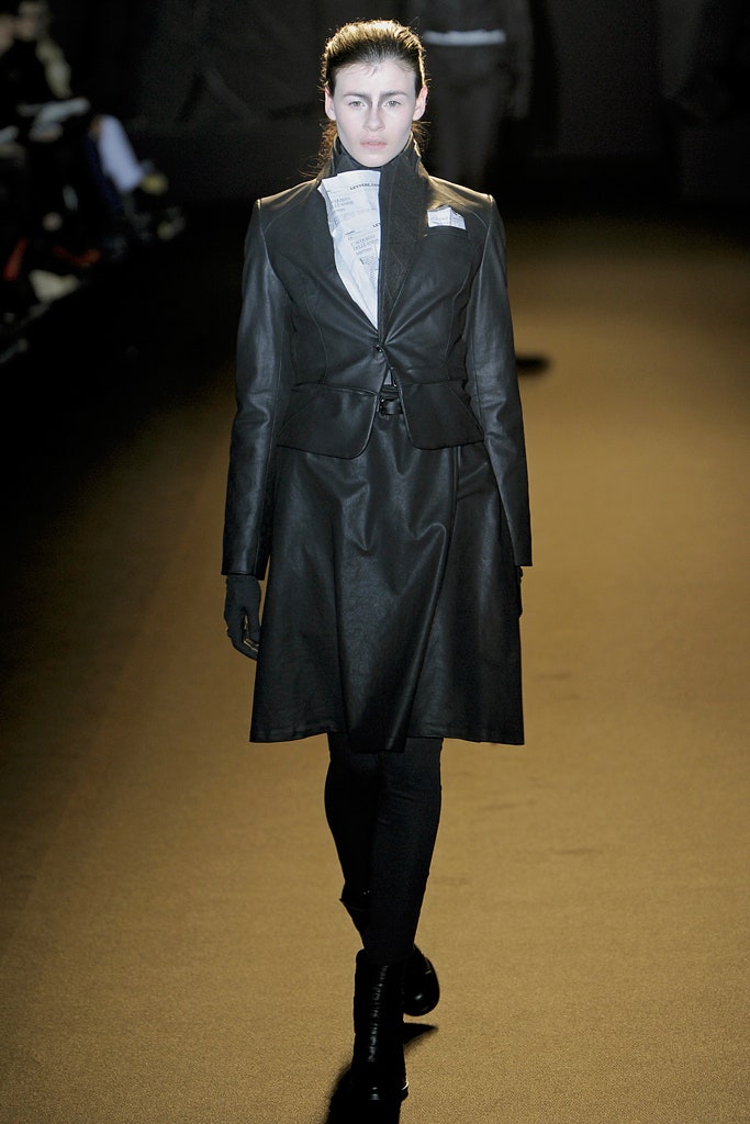 black leather coat with white shirt