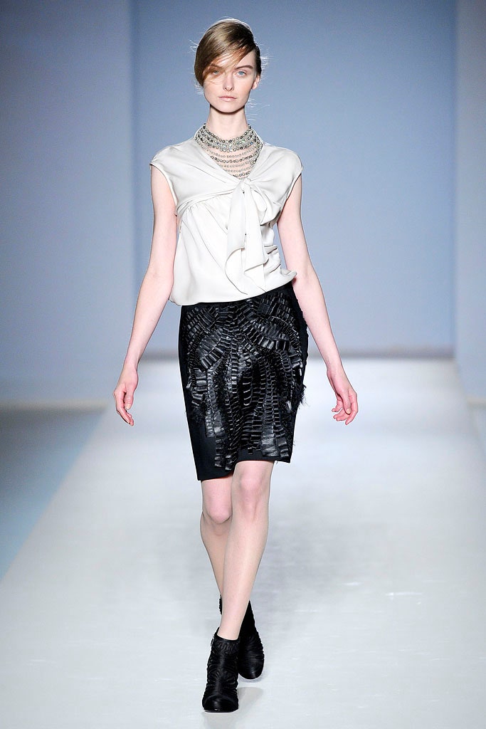black leather fitted pencil shiny skirt