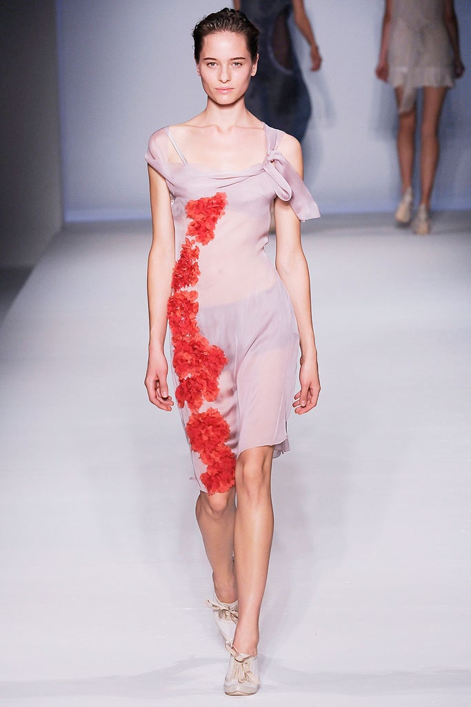 pink silk sleeveless dress