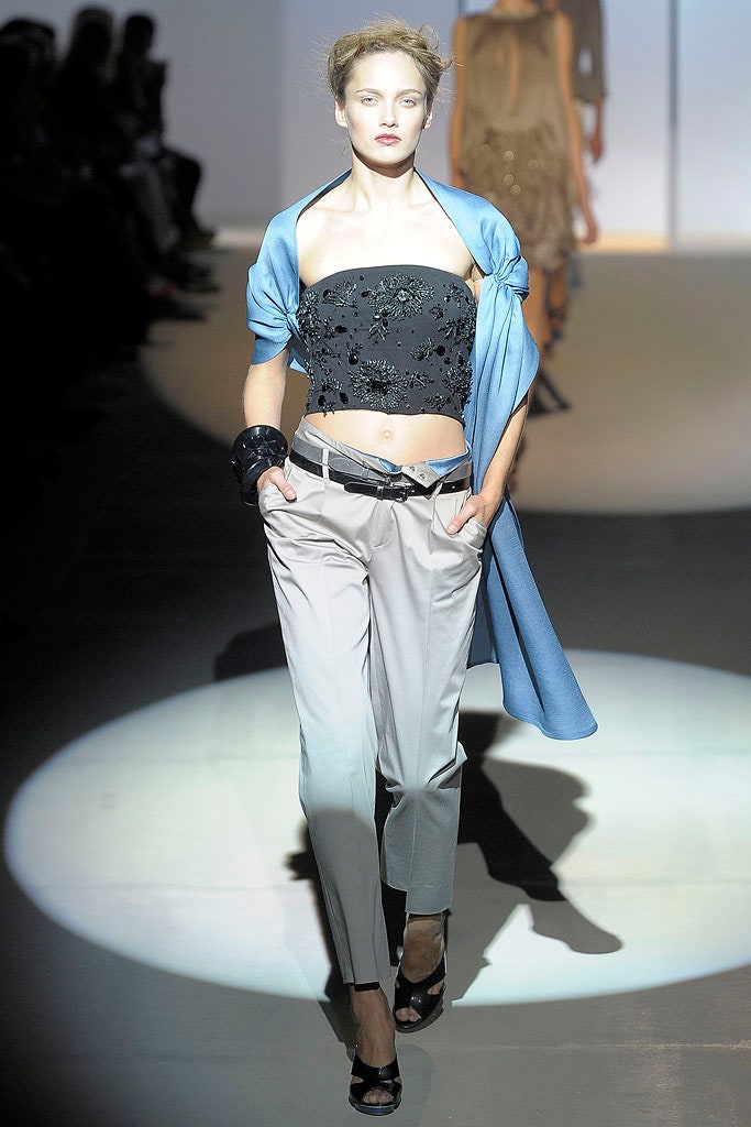 black embroidered strapless top