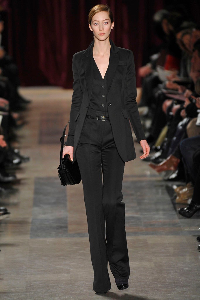black tailored suit with shirt