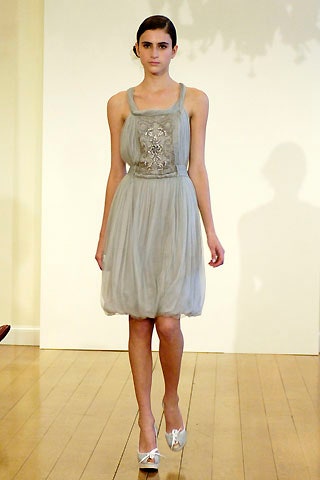 gray tulle sleeveless dress