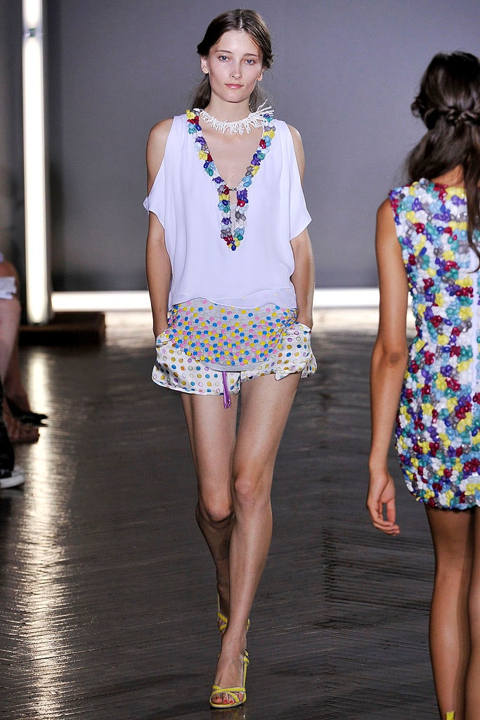 multi cotton fitted pleated short shorts