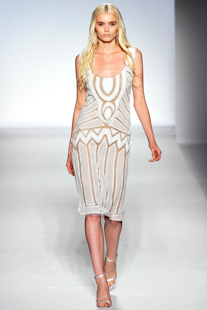 fitted white silk dress