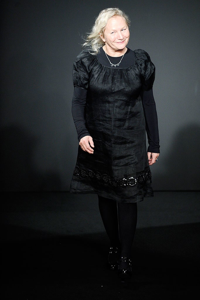 black silk pleated dress