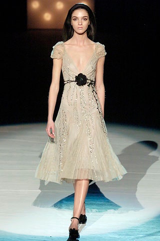 beige silk sleeveless dress