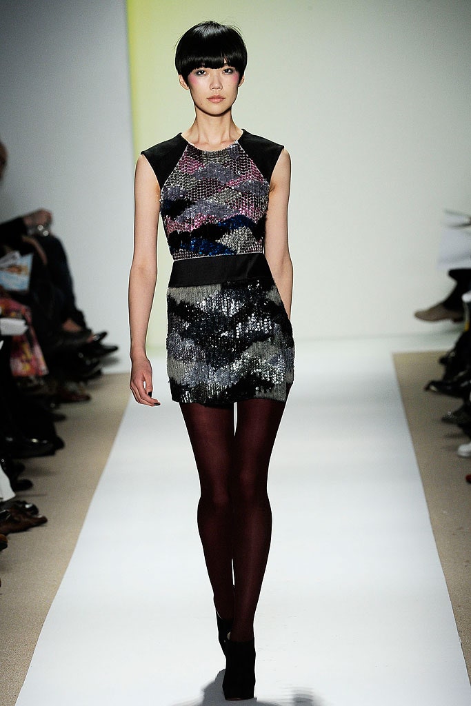 fitted sequined mini dress