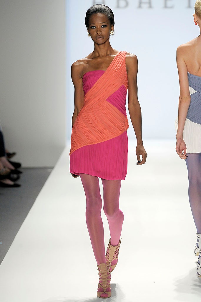 pink silk sleeveless asymmetric fitted pleated short dress