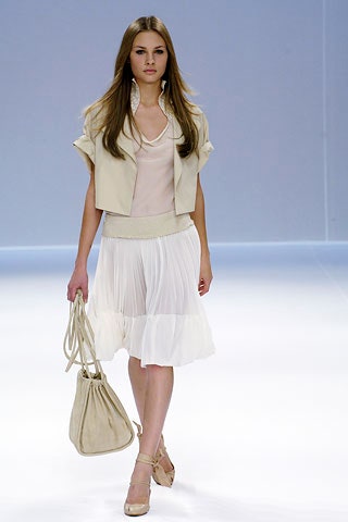 beige leather bag
