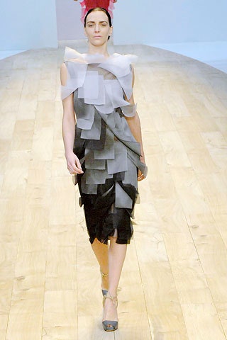 black and gray layered dress