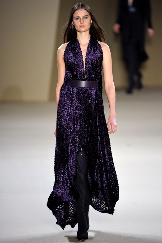purple silk sleeveless dress