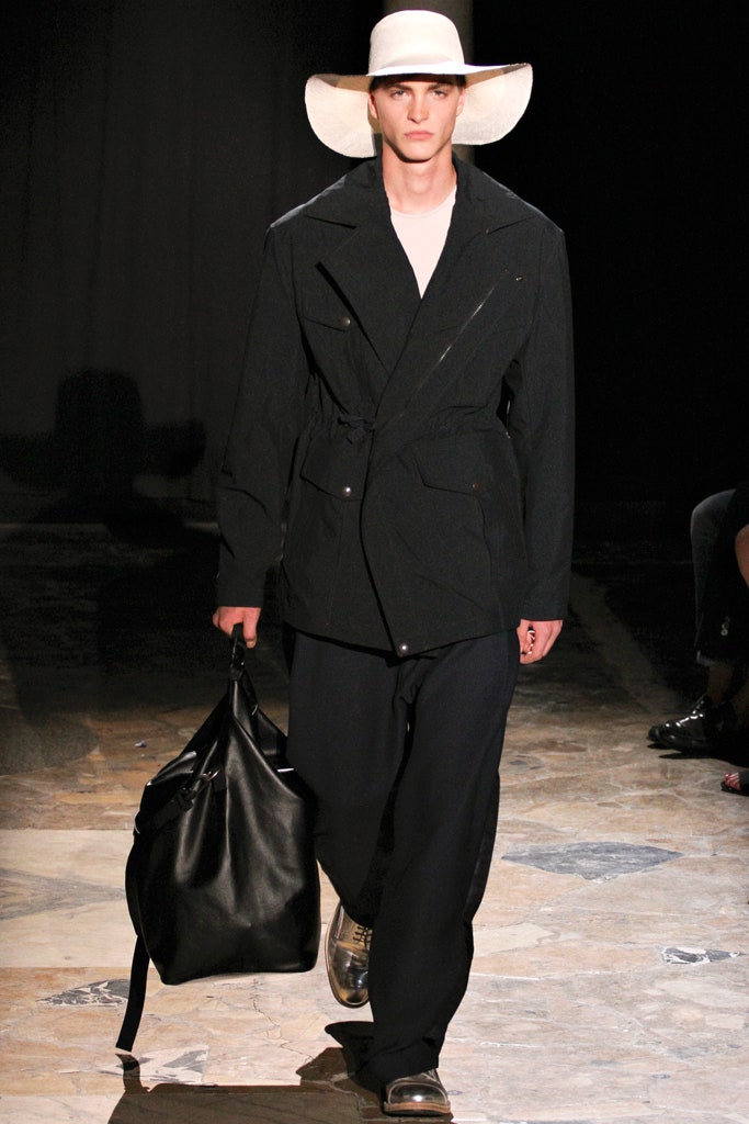 black leather bag