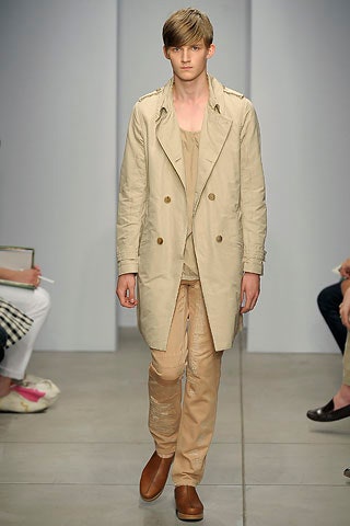 beige trench coat with tank-top