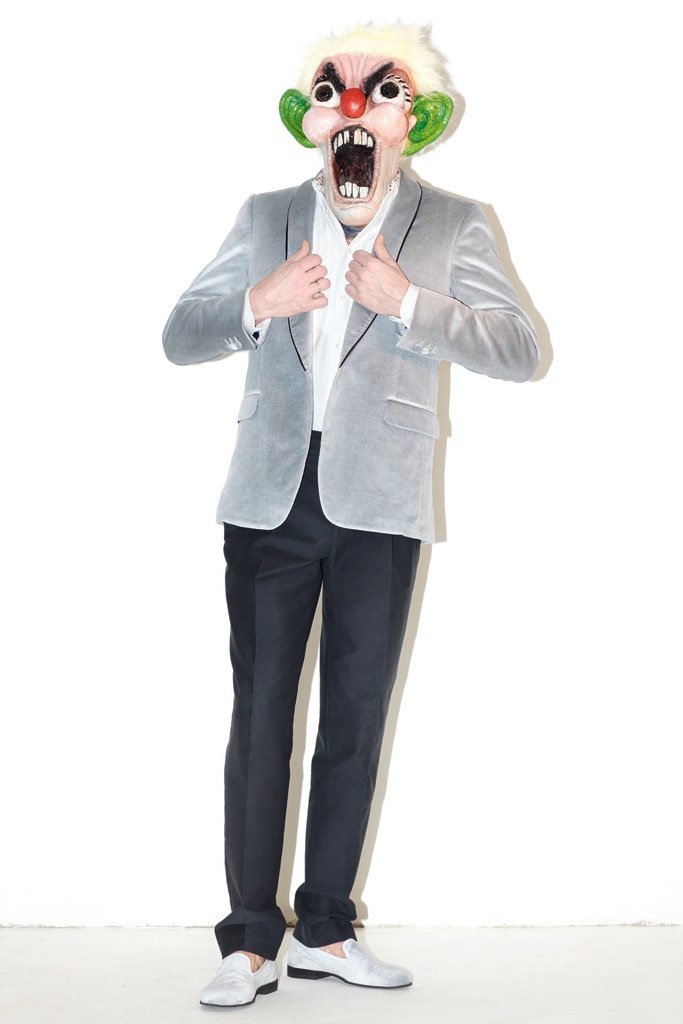 gray velvet tailored blazer