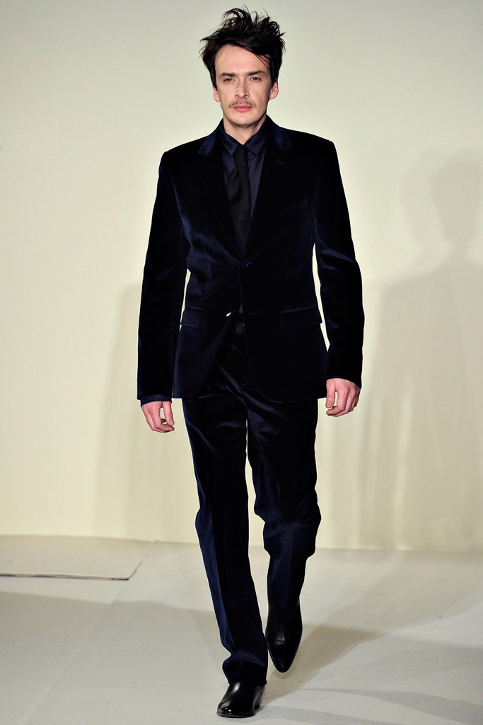 blue velvet tailored suit