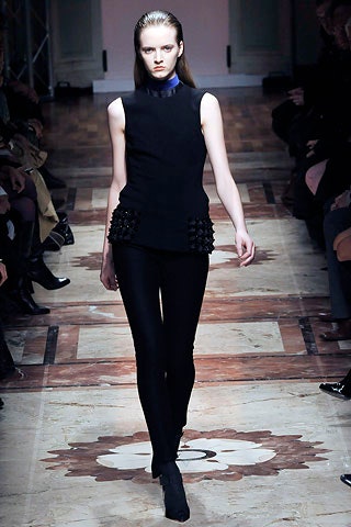 black cotton sleeveless high-neck fitted pleated top