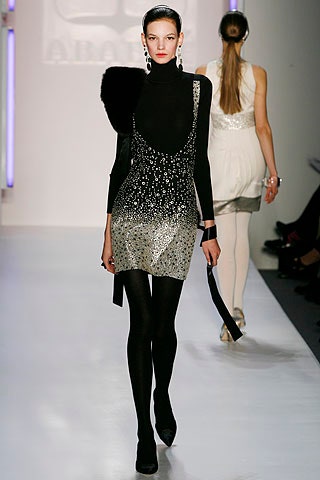 black sequined mini dress with fur coat
