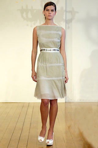 beige silk pleated midi dress