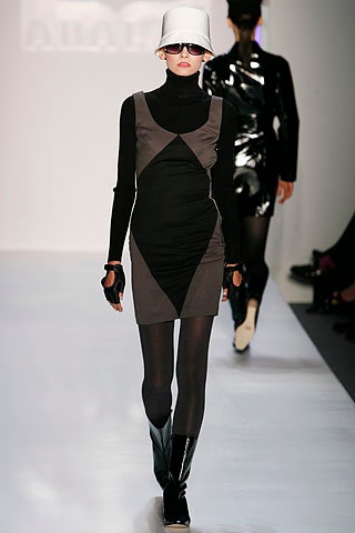 fitted mini dress with turtleneck