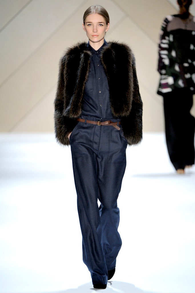brown fur fitted jacket