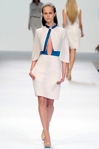 white silk fitted dress