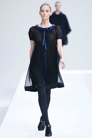 black chiffon short-sleeve dress